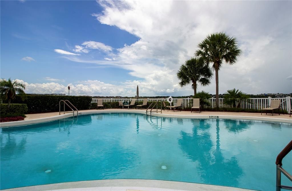 Heated relaxing pool at North Spa