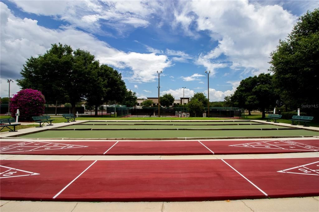 Bocce and shuffleboard courts