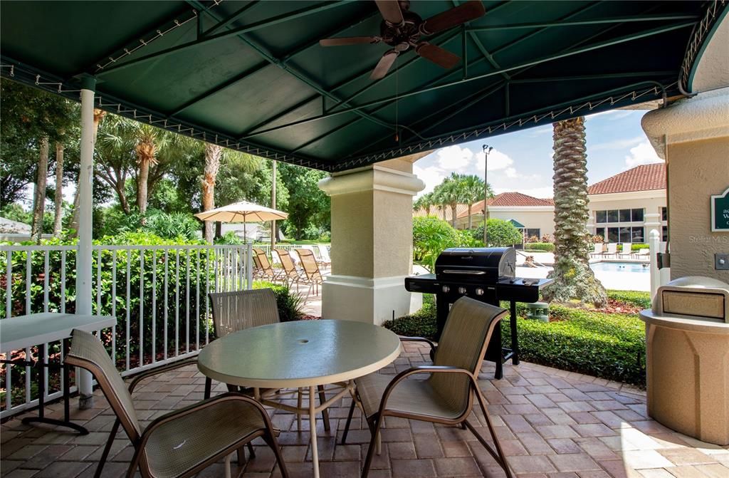 Grilling area by pool