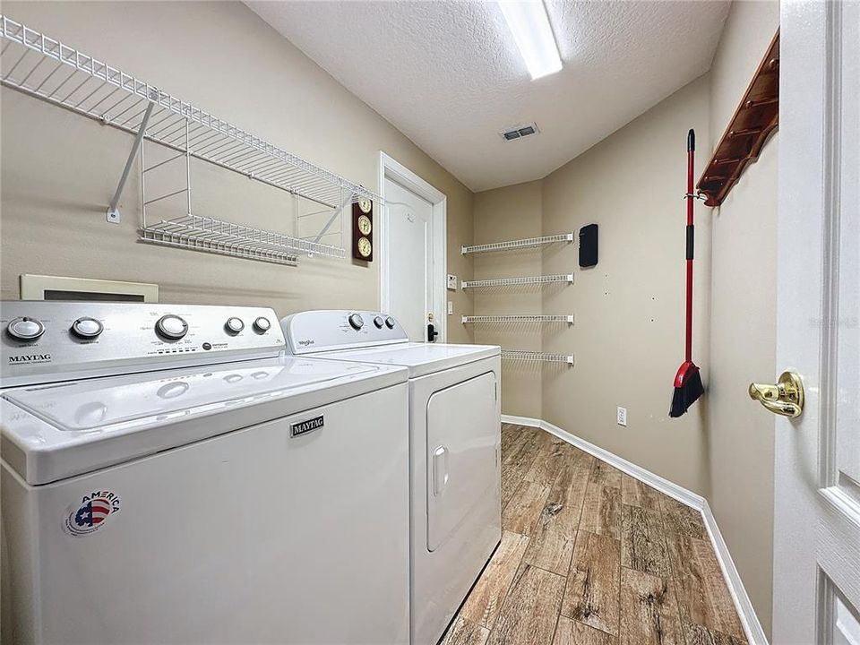 Laundry room and entry into garage