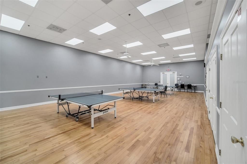 Ping Pong in exercise room