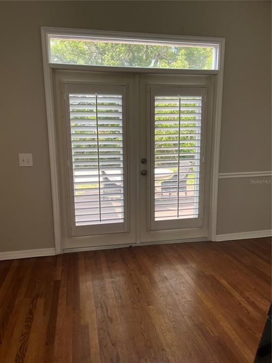 French Doors on backside of Kitchen to deck