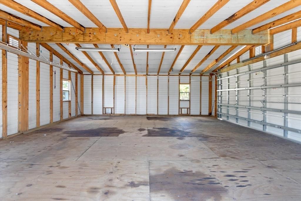 Work Space with Garage Door.