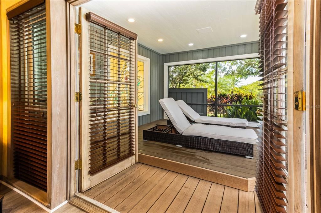 Private patio off of Primary Bedroom