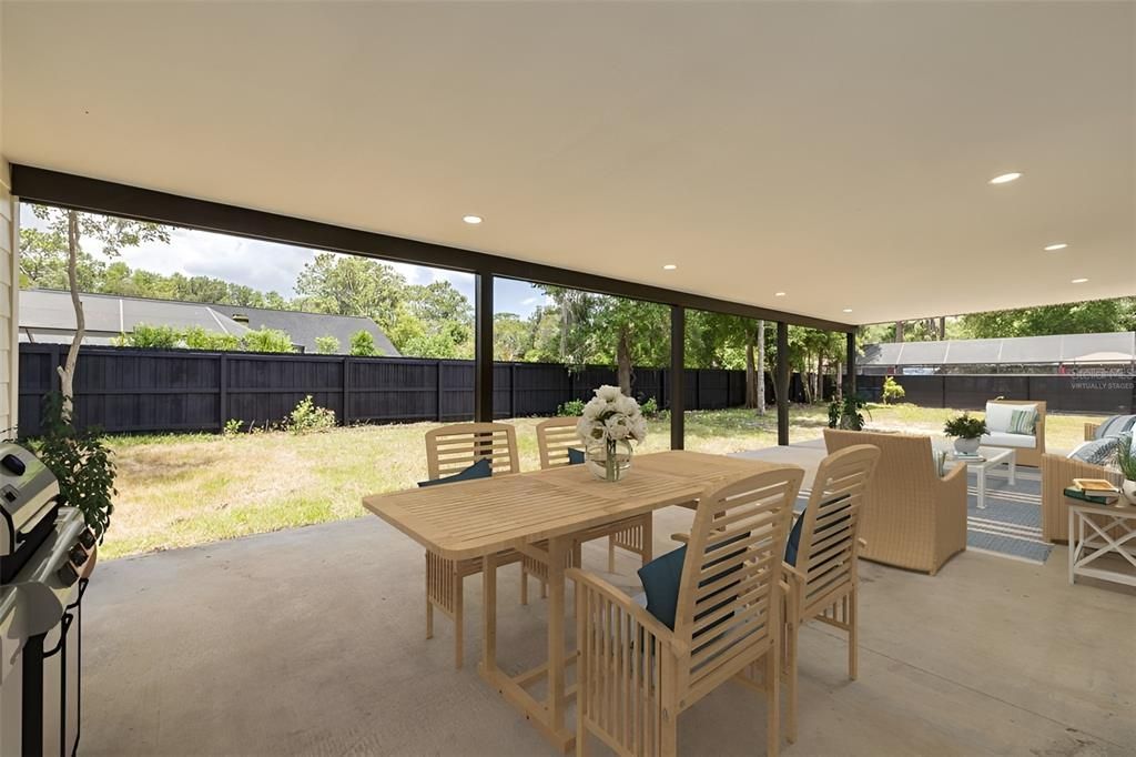 Covered Patio, virtually staged