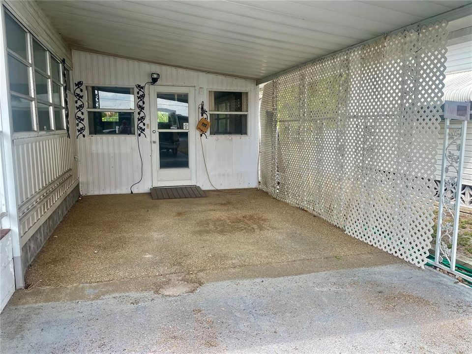 Carport -door to 1st Bonus Room