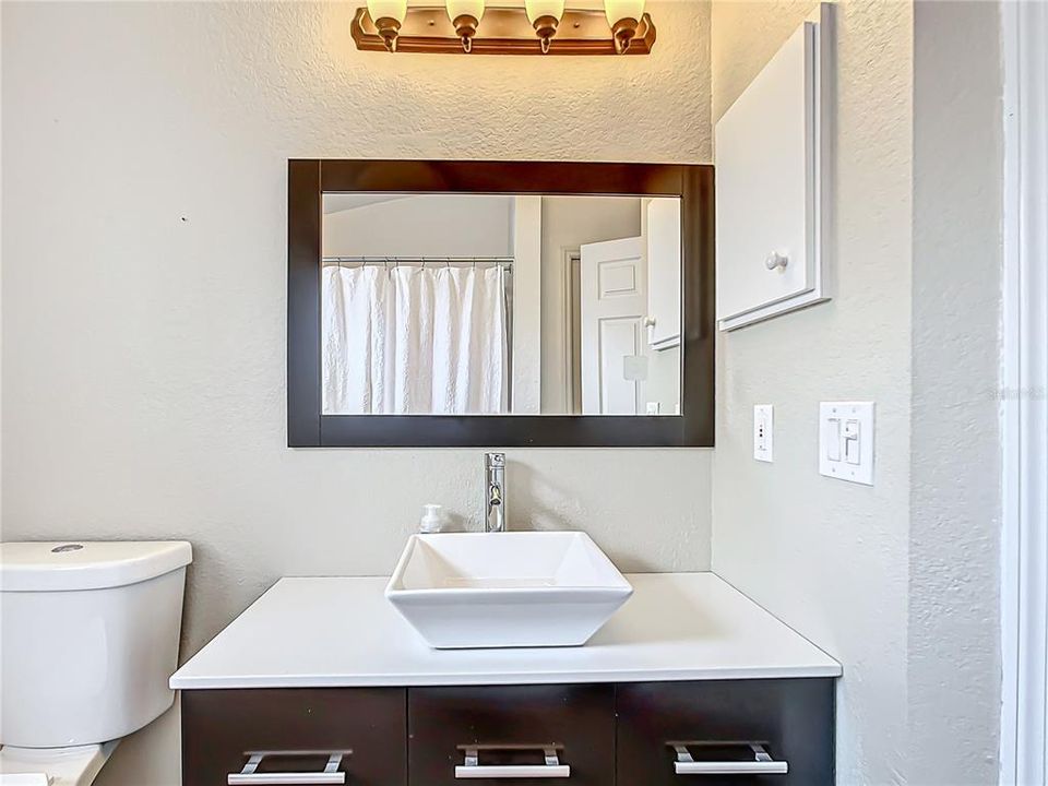 Second Bathroom features a floating vanity.