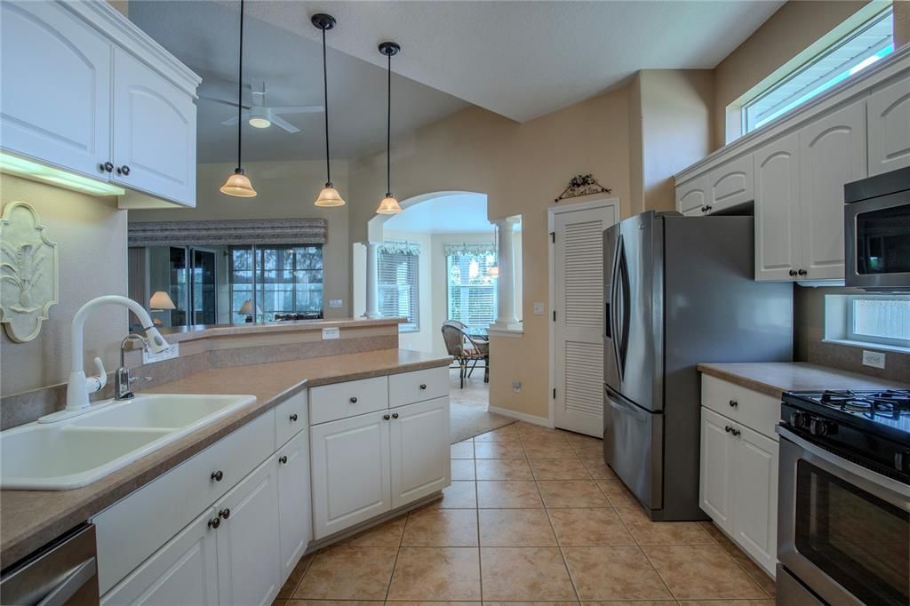 Kitchen looking out over Great Room and Dinette.