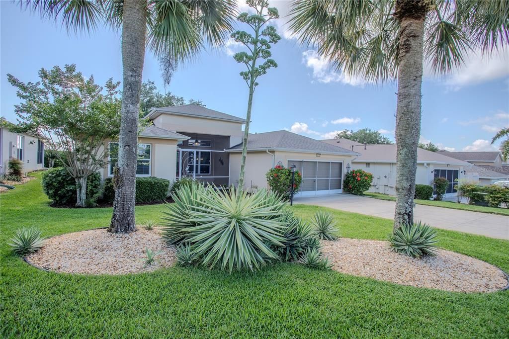 Wonderful mature landscaping adorns the home