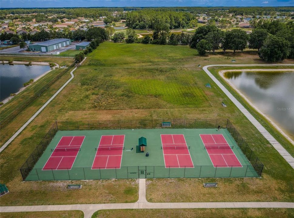 Aerial of Trinity Communities Pickleball Courts