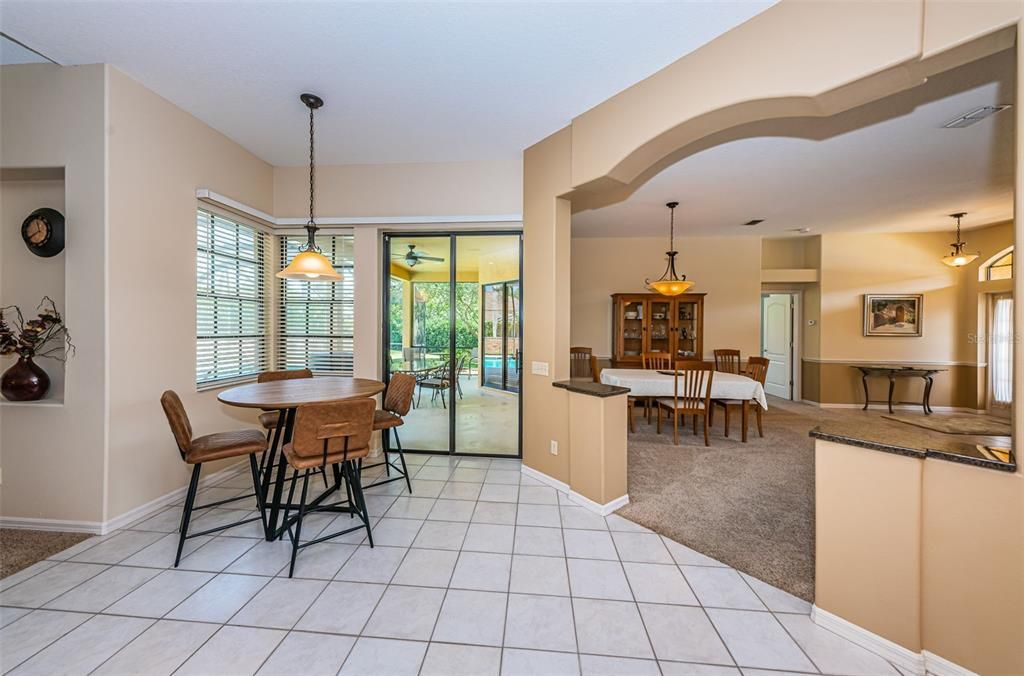 family room view from the kitchen