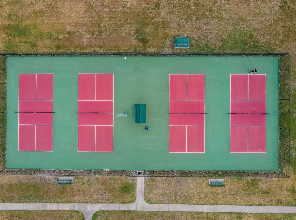 Aerial of Trinity Communities Pickleball Courts