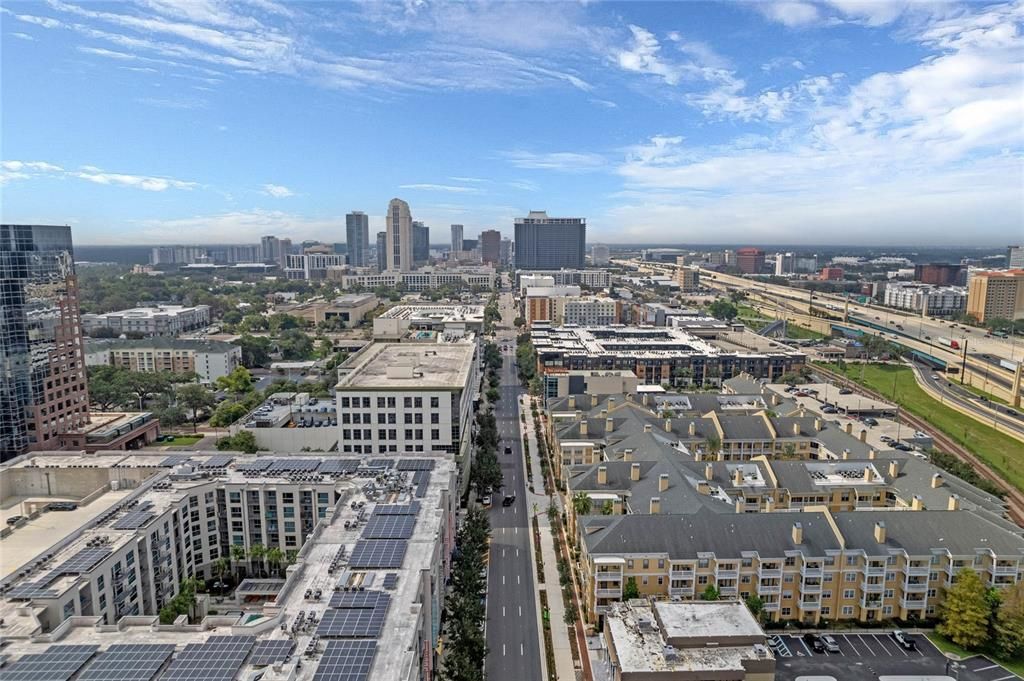 View from North Quarter District into Downtown Orlando