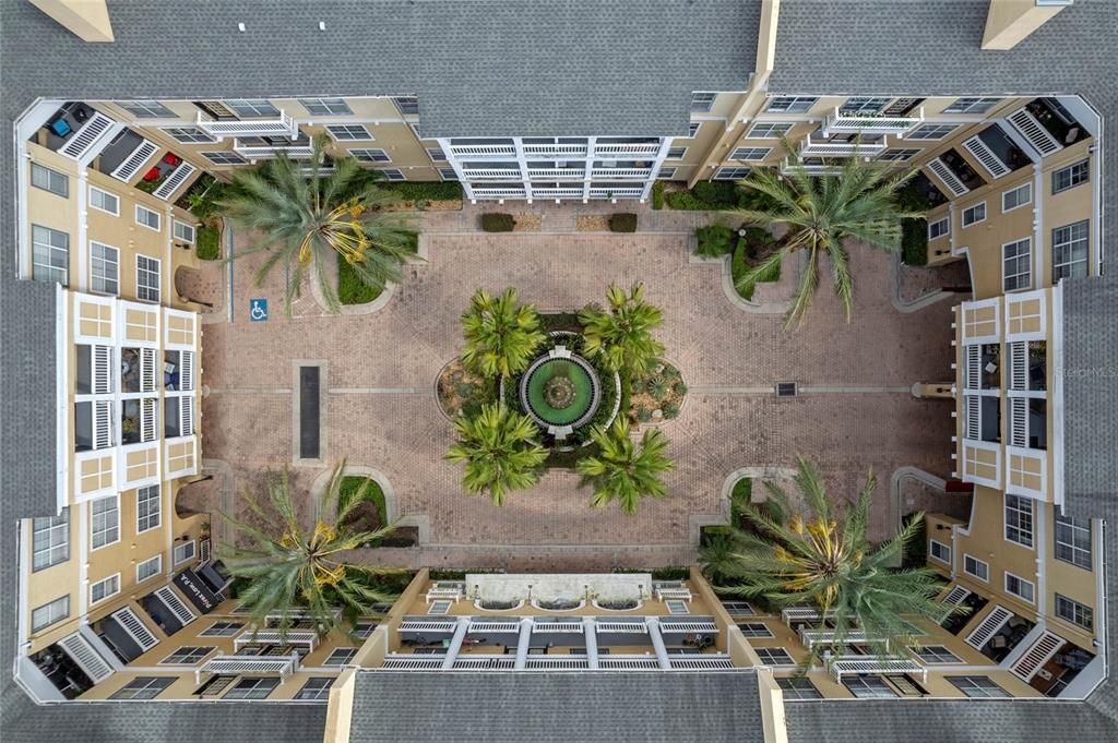 Aerial View into Main Courtyard