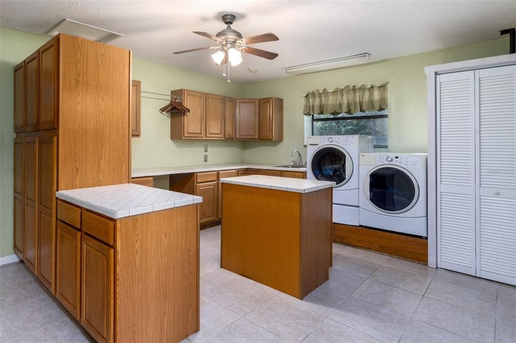 Huge laundry room