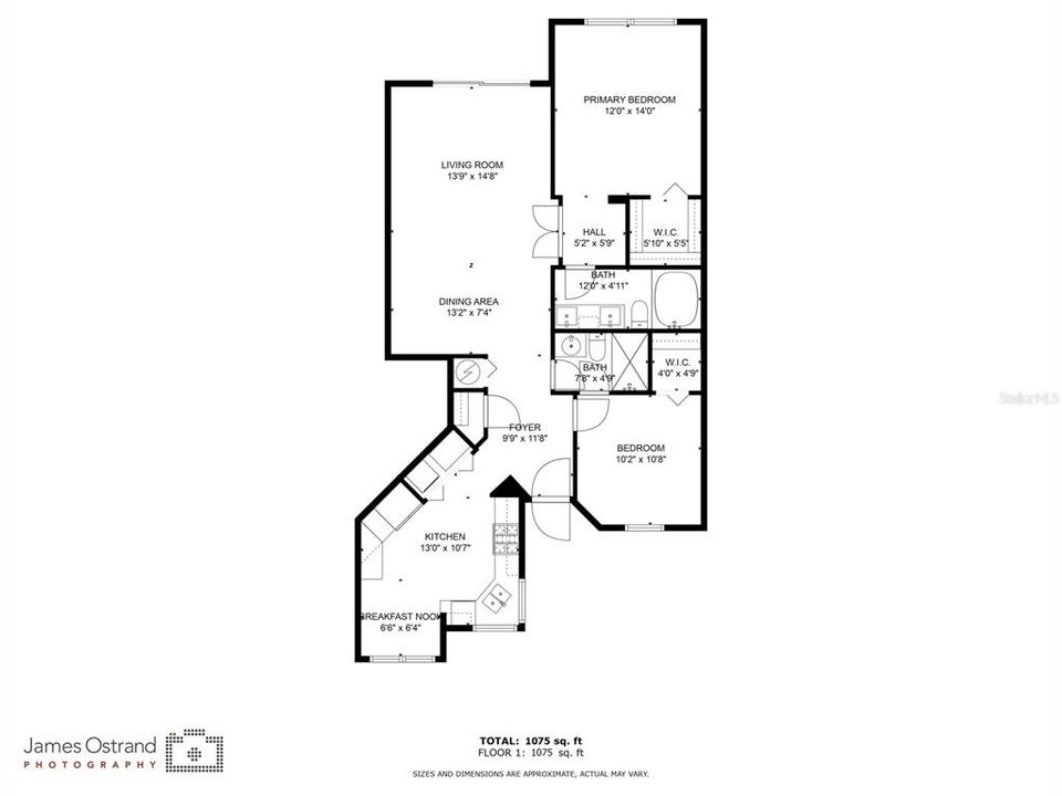 For Sale: $465,000 (2 beds, 2 baths, 1075 Square Feet)