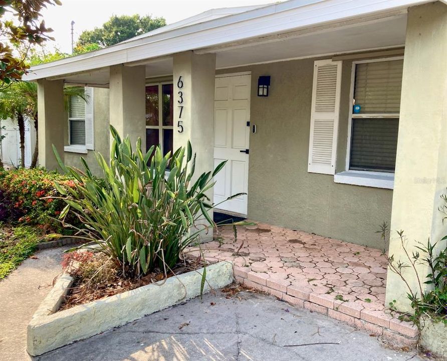 Porch entry to front door.