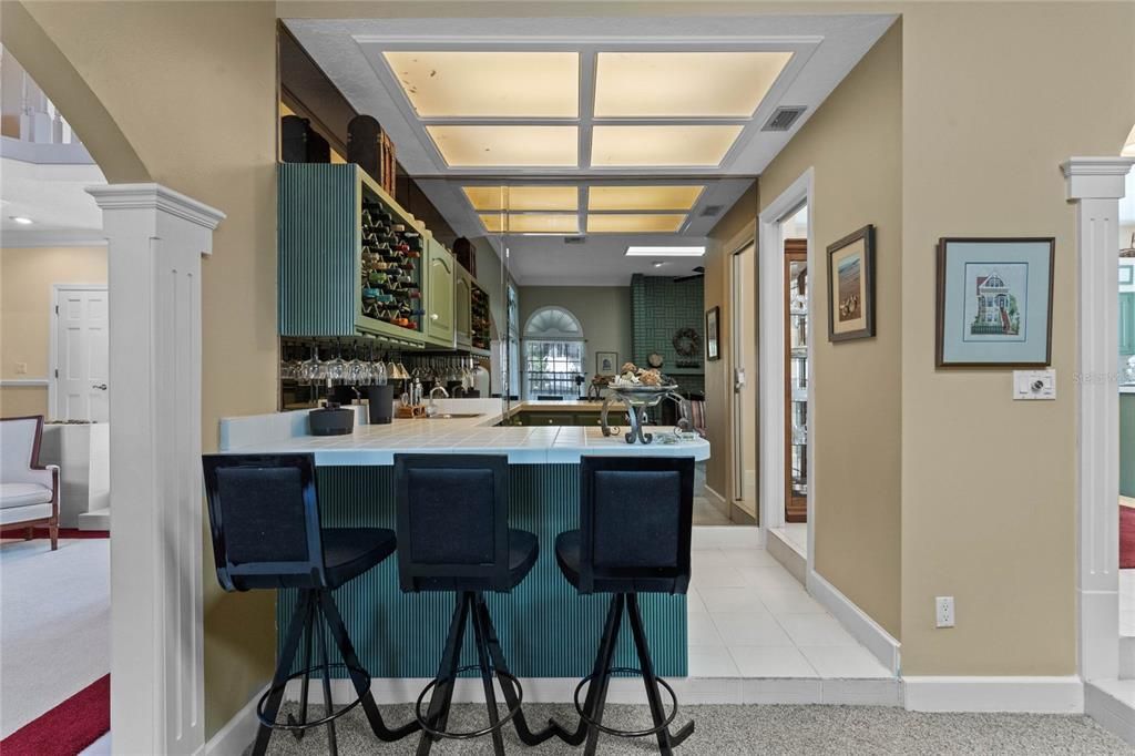 Wet Bar in Family Room