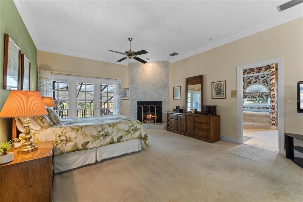 Master Bedroom w/ French Doors to Porch