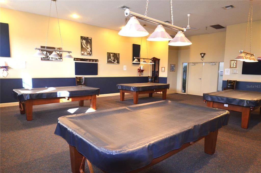 Billiard Room with 4 tables!