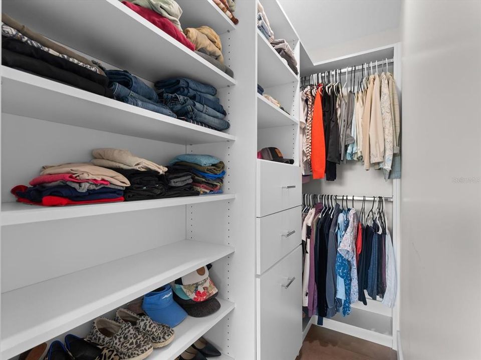 Primary bedroom custom closet