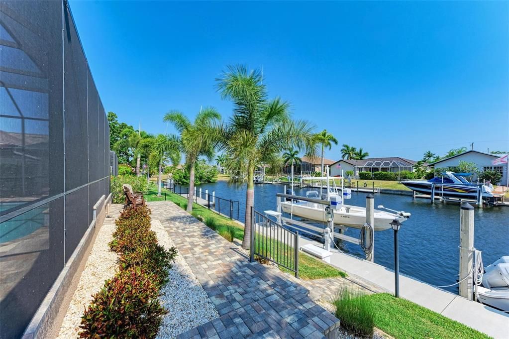 Pavered Sun Deck & backyard