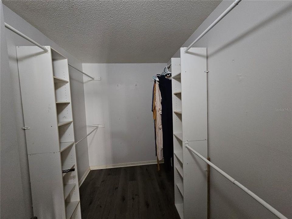 Walk-in closet in the primary Bedroom