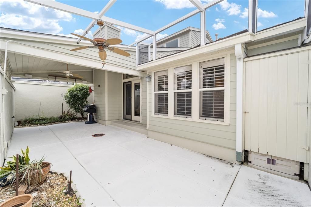 Large Private Screened and Covered Patio