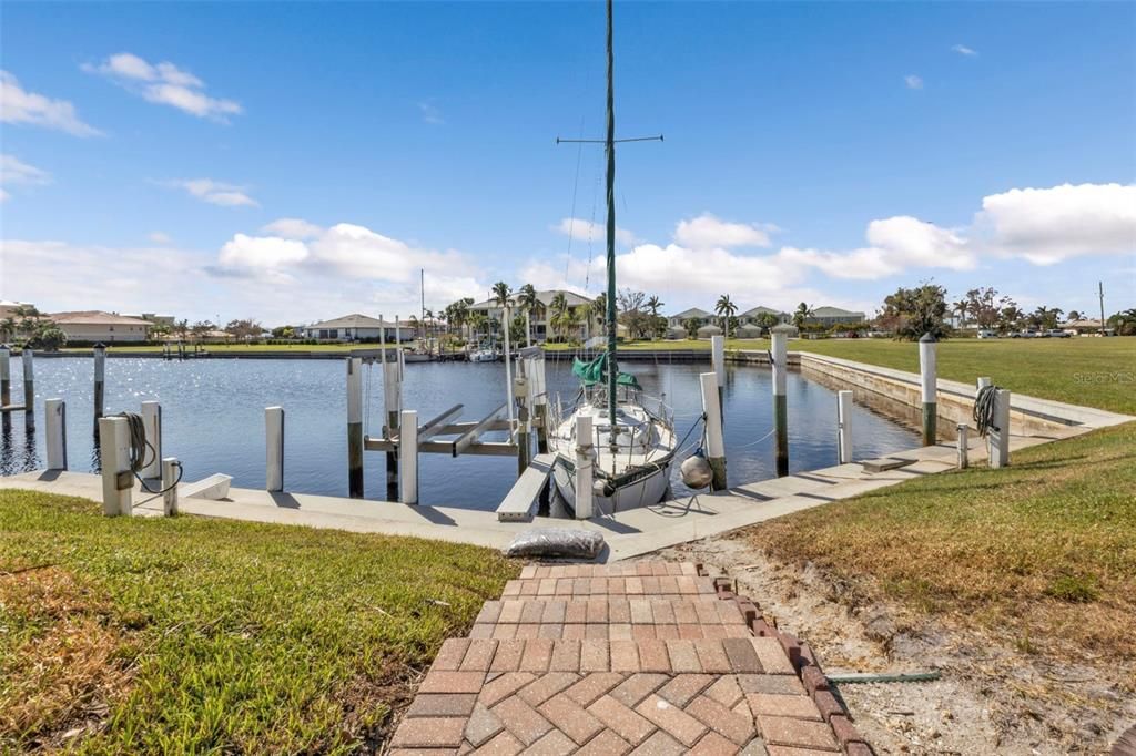 Docks in deep water sailboat section