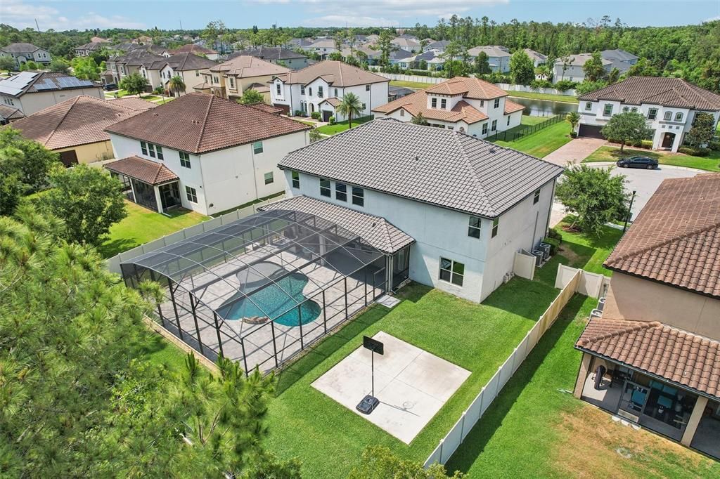 The CUSTOM, HEATED SALTWATER POOL was DESIGNED and INSTALLED in LATE 2018 and BOASTS approximately 2,000 SQUARE FEET of JUST POOL, POOL DECK and COVERED LANAI SPACE!