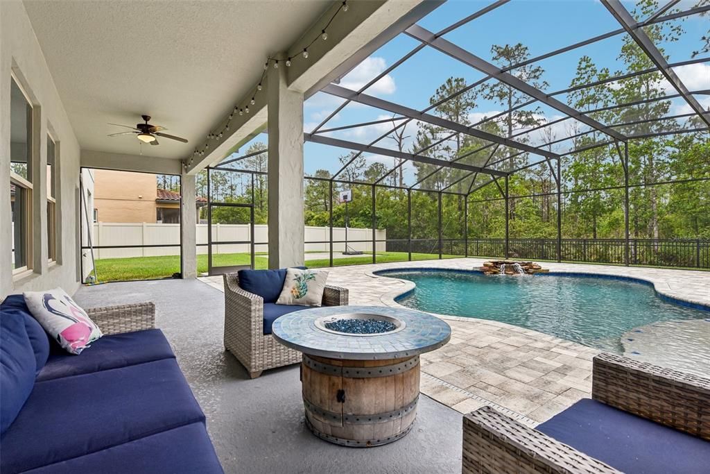 The CUSTOM, HEATED SALTWATER POOL was DESIGNED and INSTALLED in LATE 2018 and BOASTS approximately 2,000 SQUARE FEET of JUST POOL, POOL DECK and COVERED LANAI SPACE!