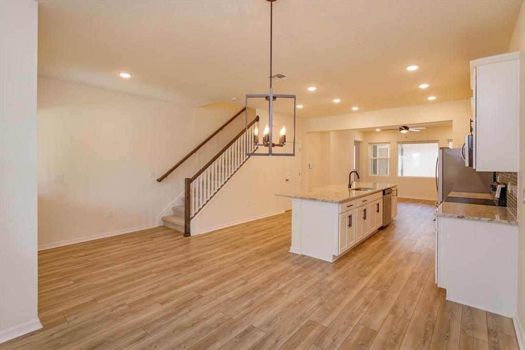 Looking into kitchen