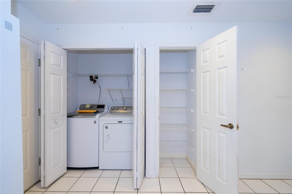 Washer/Dryer and Pantry in Kitchen