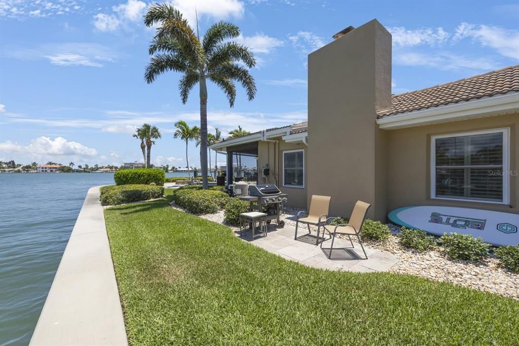 Seawall and side of house