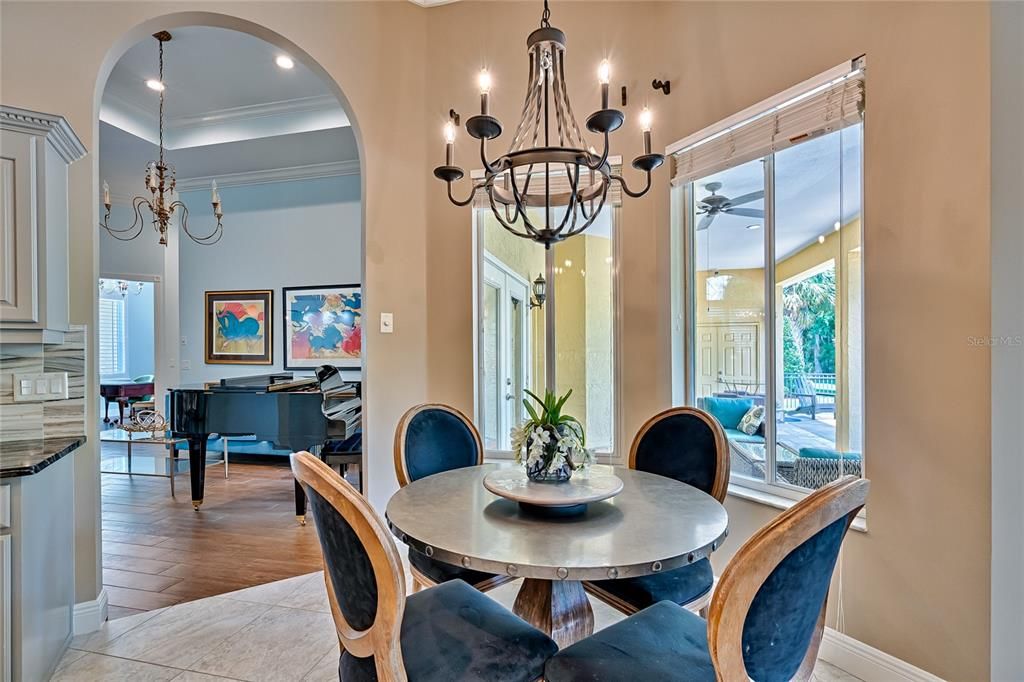 Breakfast Nook Overlooking the Pool