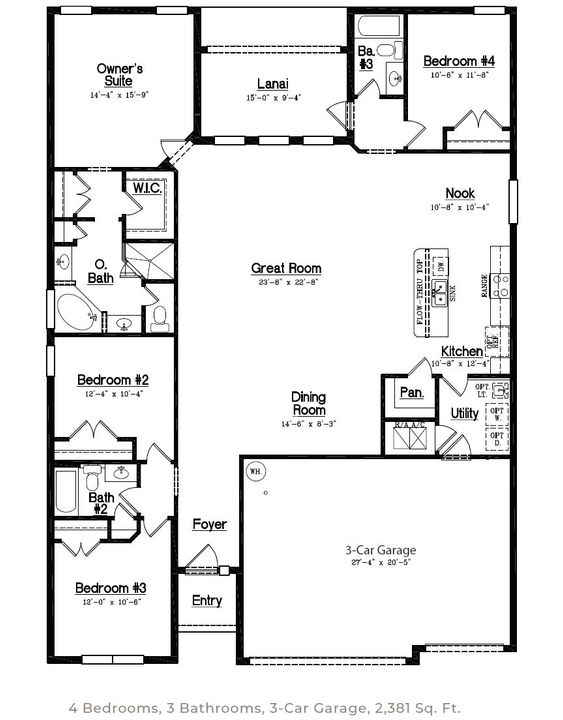 For Sale: $499,990 (4 beds, 2 baths, 2361 Square Feet)