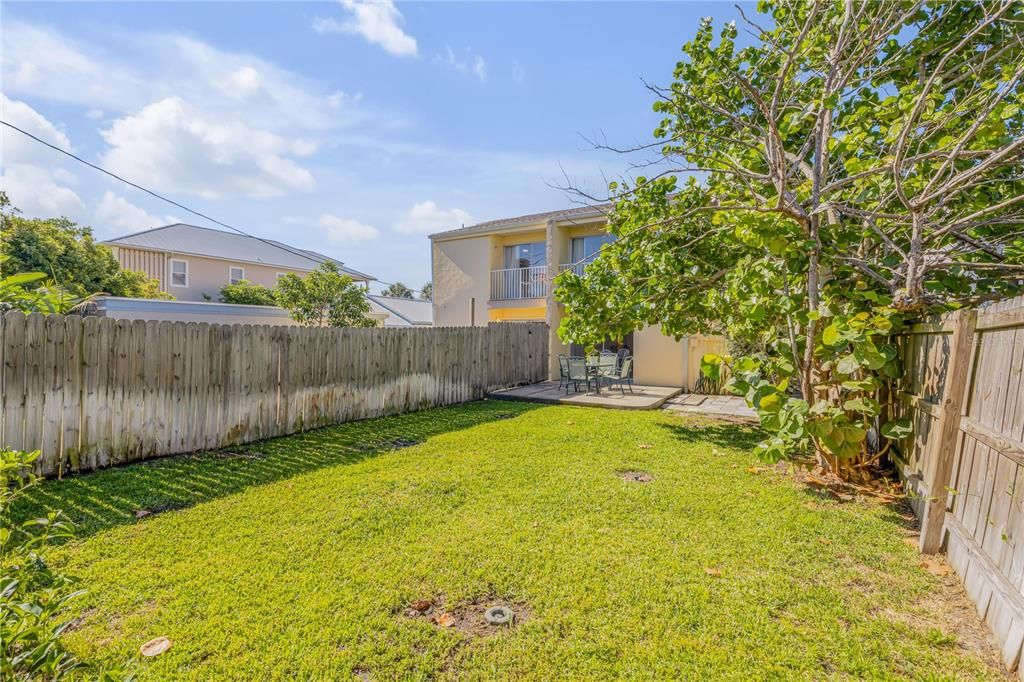 Side A fenced in backyard