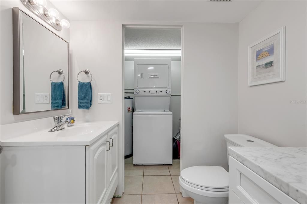 Downstairs half bath with laundry