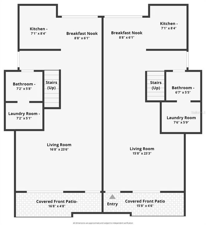 Duplex floor plan – first floor