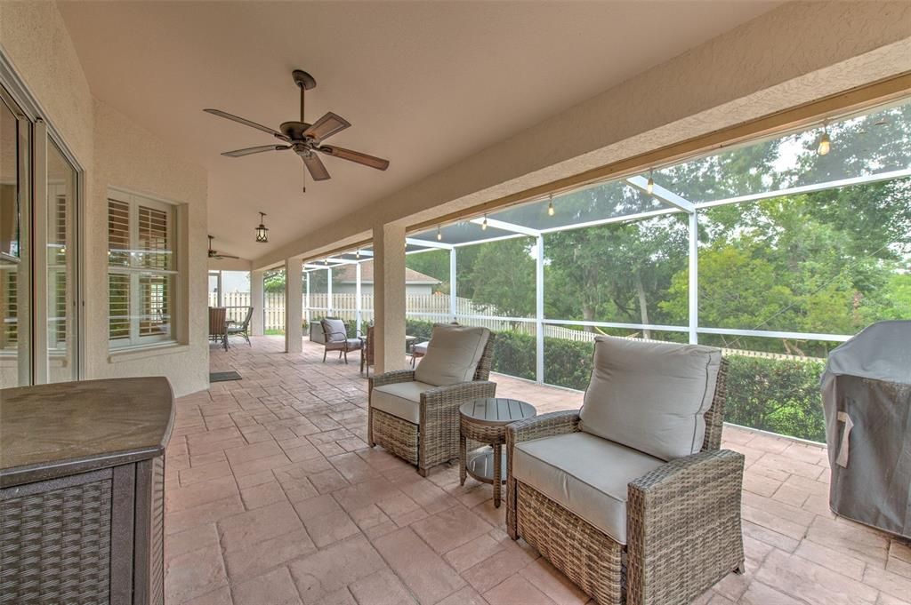 Oversized patio, perfect for your future gatherings, or your personal relaxation overlooking conservation lot.