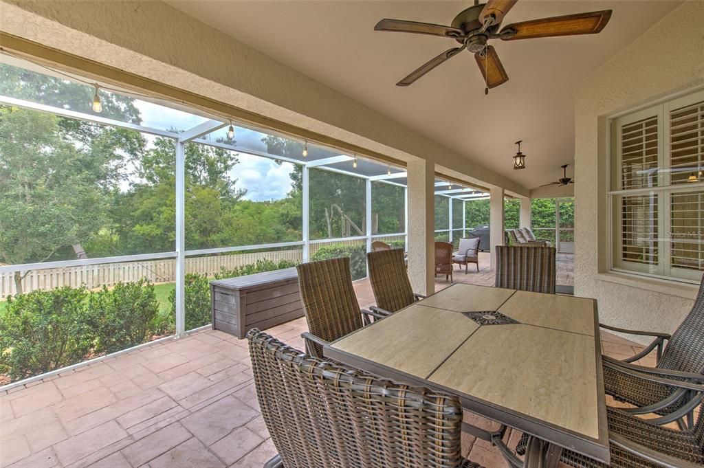 Oversized patio, perfect for your future gatherings, or your personal relaxation overlooking conservation lot.