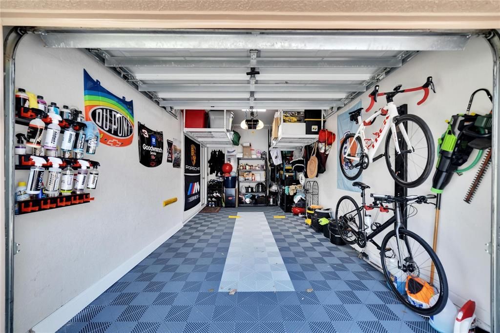 Garage with overhead storage
