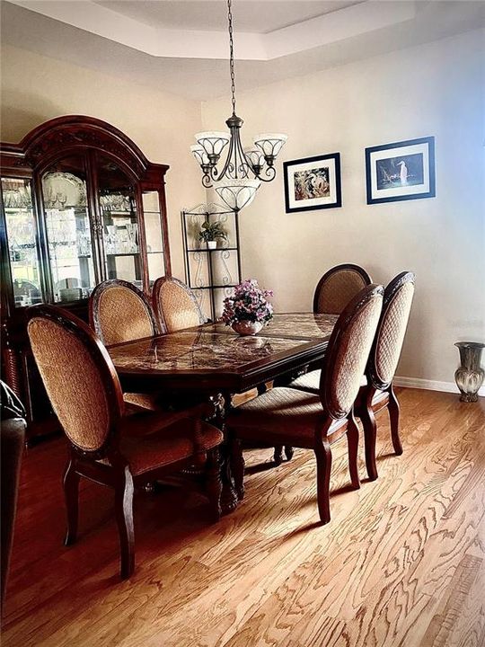 This dining room could easily become an office or study or craft room.