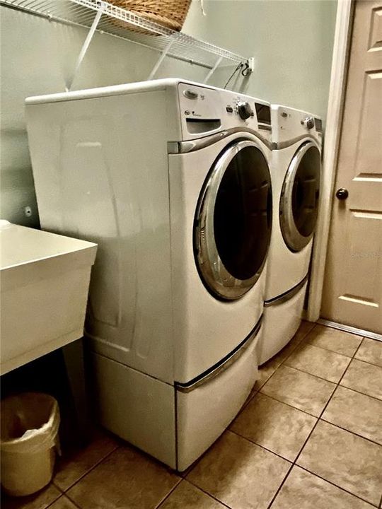 Upgraded washer and dryer with a laundry tub