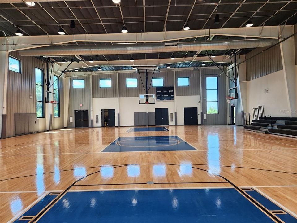 Indoor basketball court