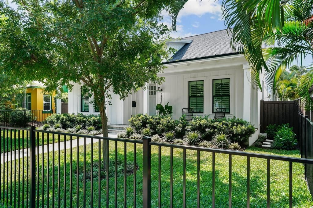 This property is fully fenced, front and back.