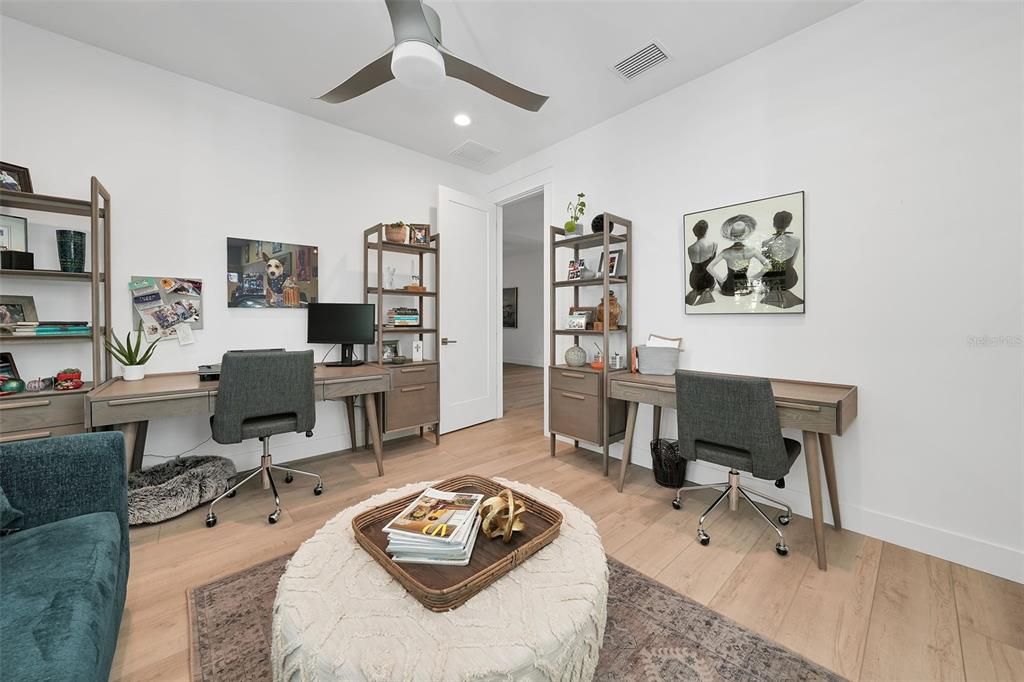 The third bedroom makes a great home office or cozy media room.