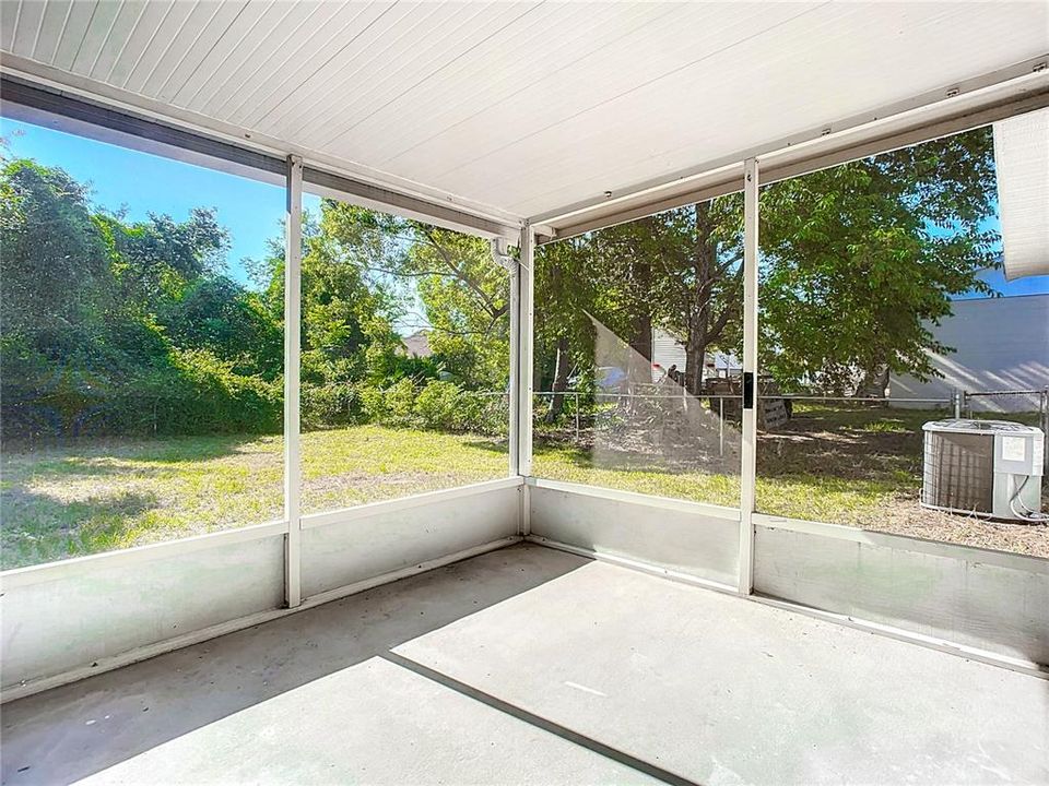 Covered, Screened Patio