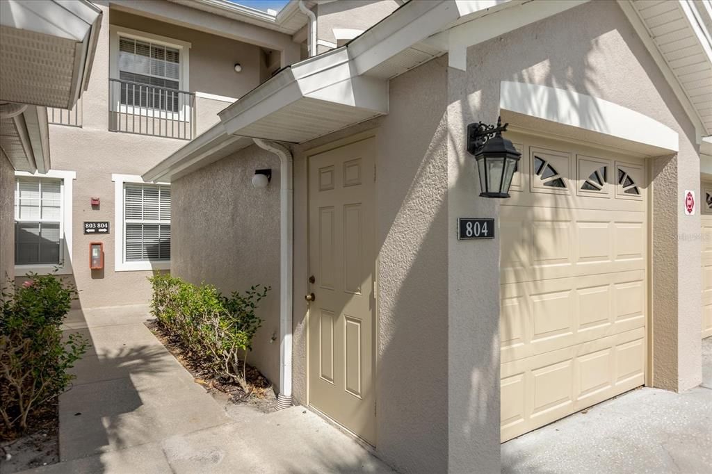 walkway to Main door and garage door