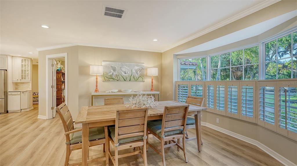 Dining area is ideal for entertaining or every day meals.